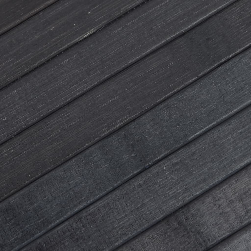 gulvtæppe 100x300 cm rektangulær bambus grå