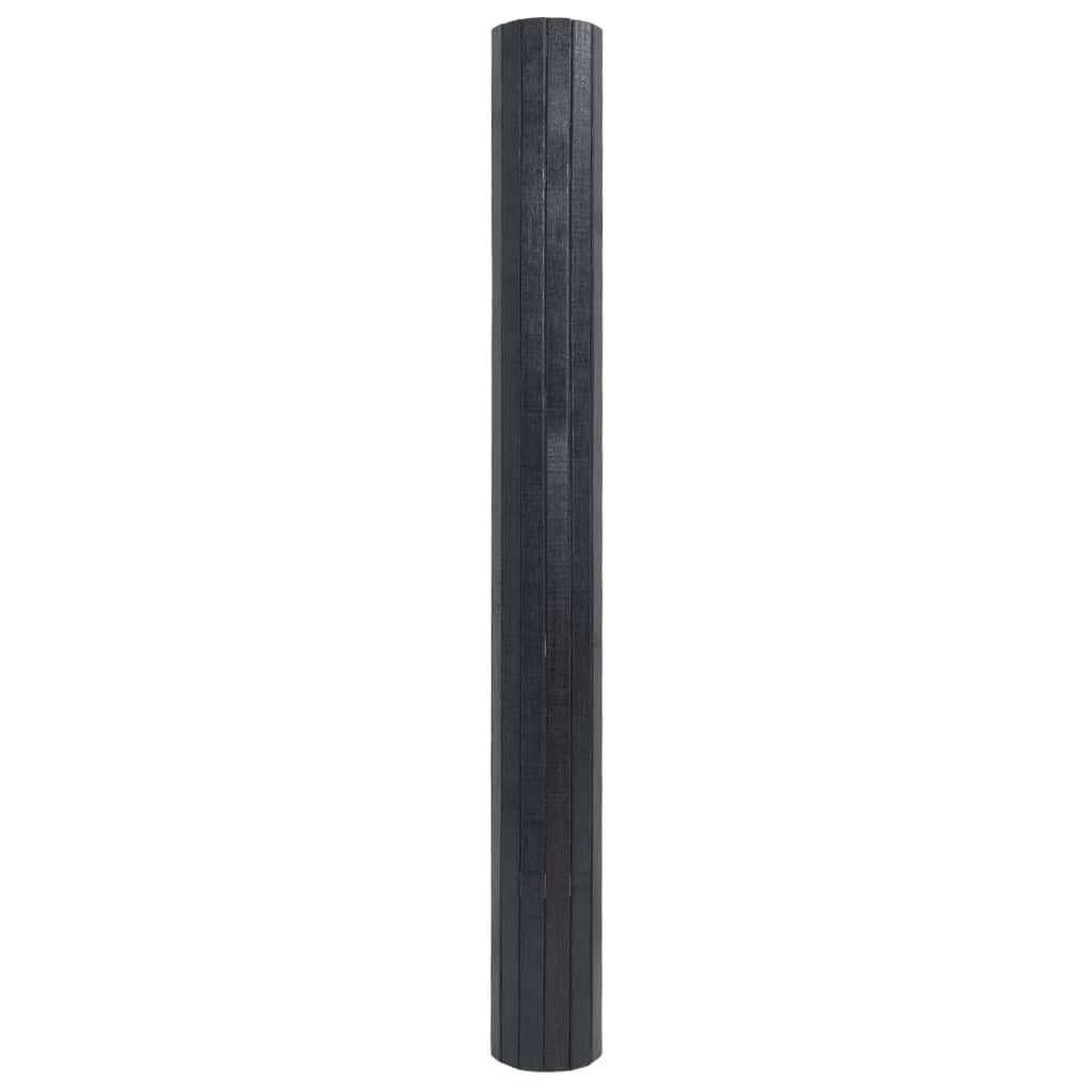 gulvtæppe 100x400 cm rektangulær bambus grå