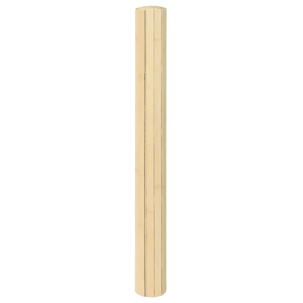 gulvtæppe 100x500 cm rektangulær bambus lys naturfarvet