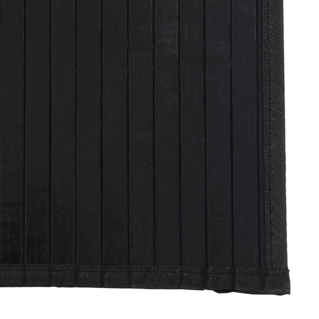 gulvtæppe 60x100 cm bambus sort