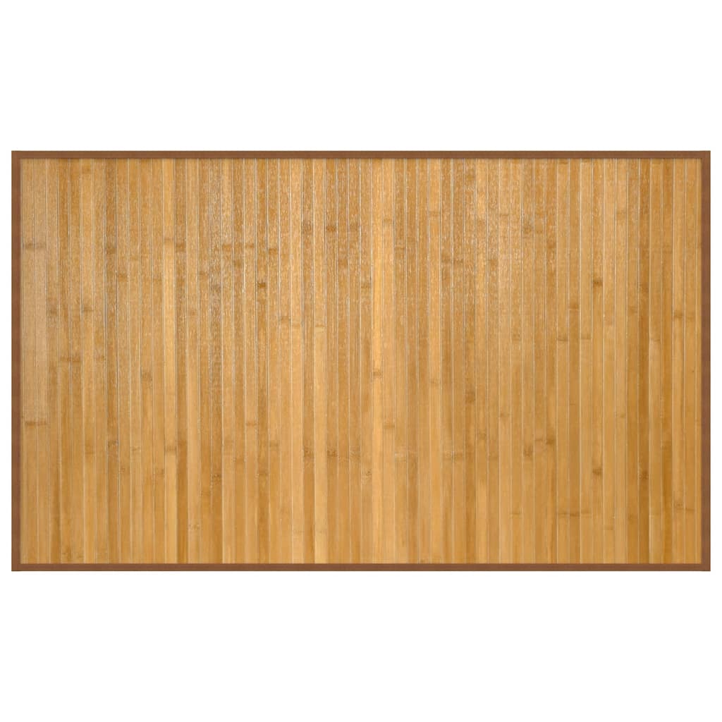 gulvtæppe 60x100 cm rektangulær bambus naturfarvet