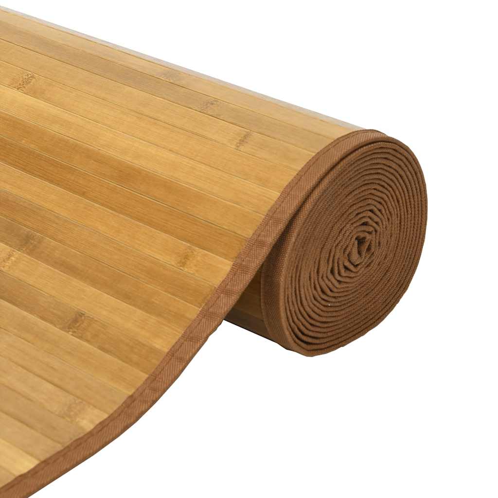 gulvtæppe 60x100 cm rektangulær bambus naturfarvet