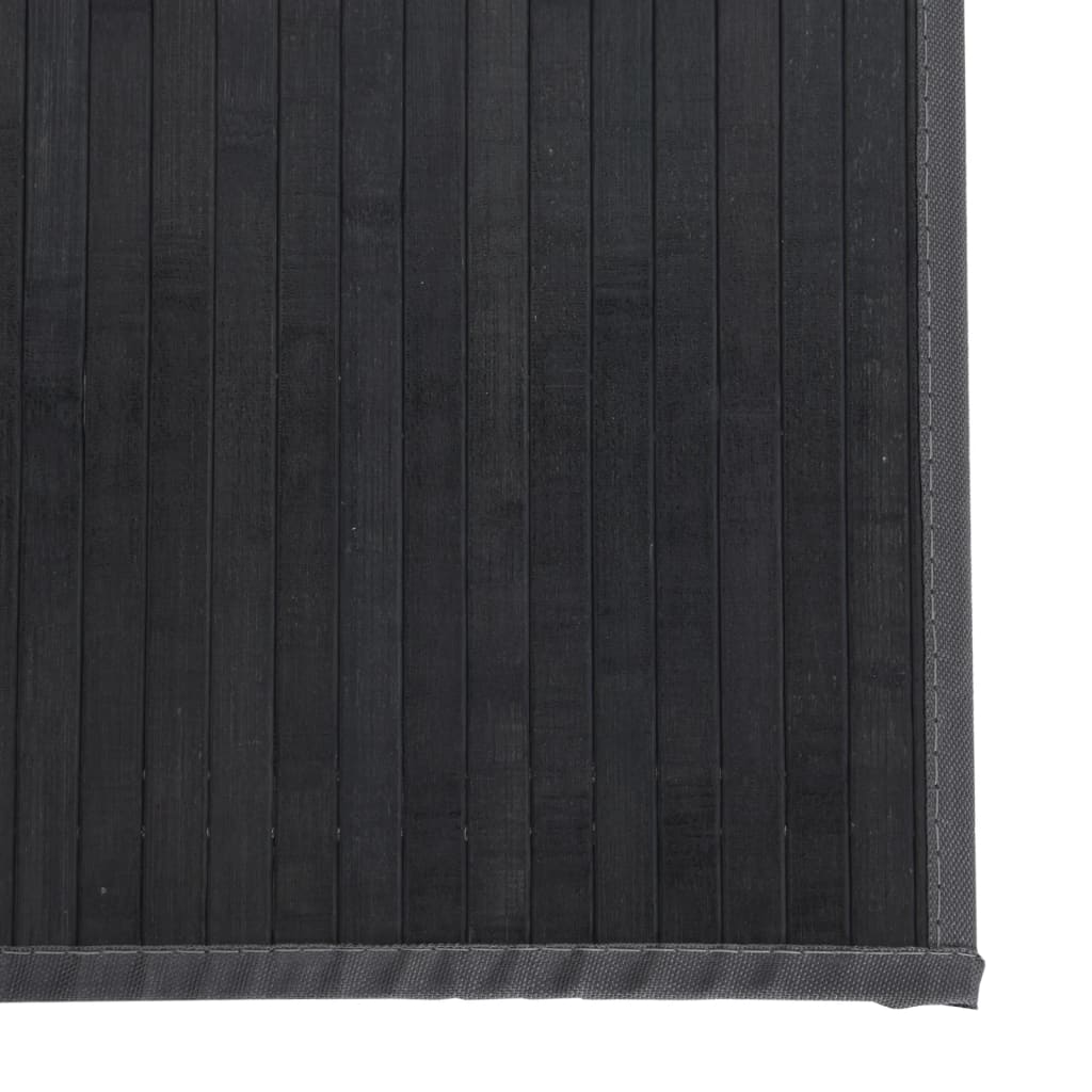 gulvtæppe 60x100 cm rektangulær bambus grå
