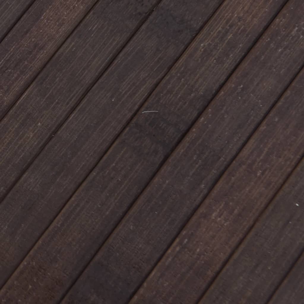 gulvtæppe 60x100 cm rektangulær bambus mørkebrun