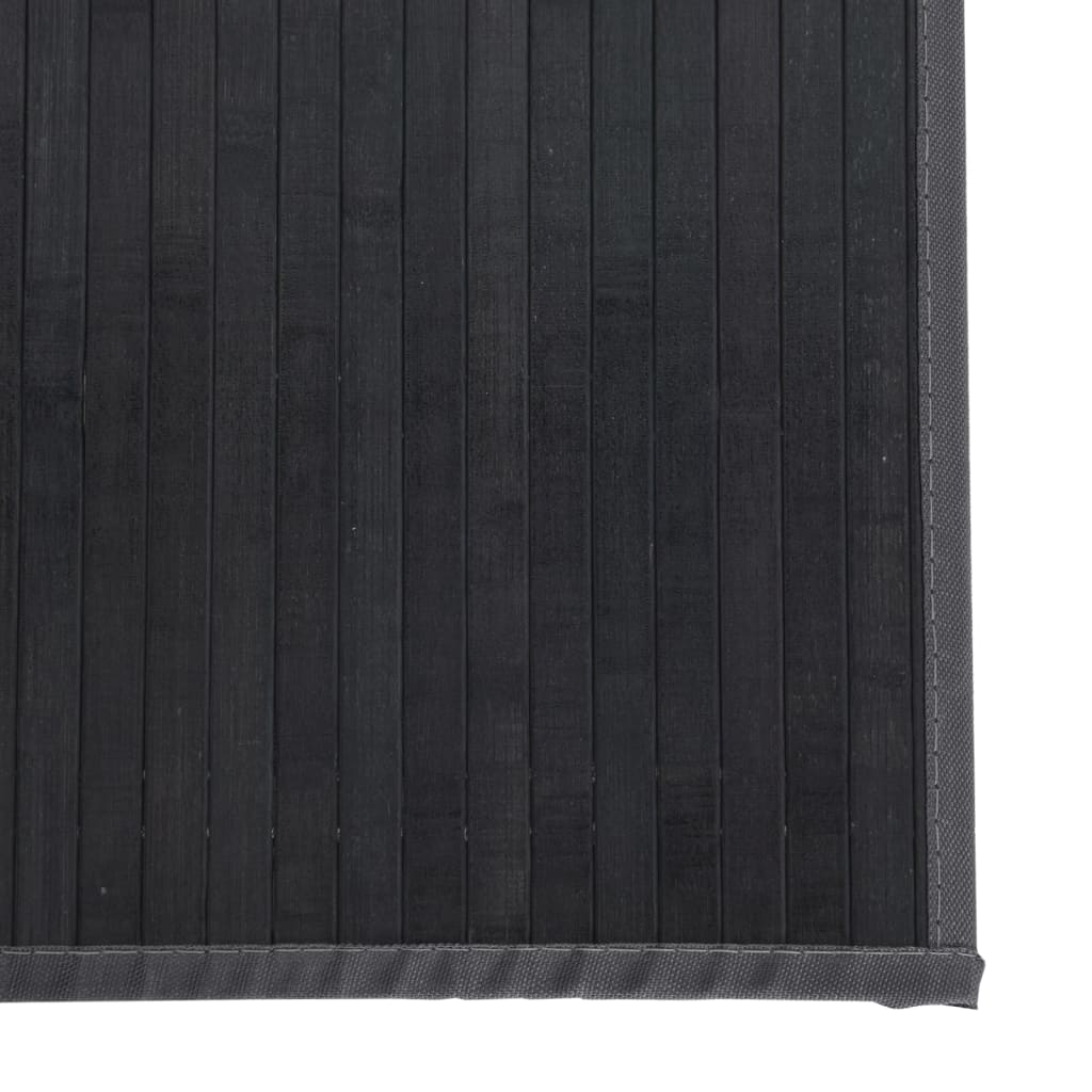 gulvtæppe 60x200 cm rektangulær bambus grå