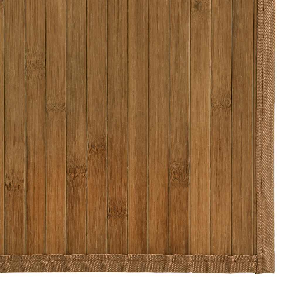 gulvtæppe 60x500 cm rektangulær bambus brun