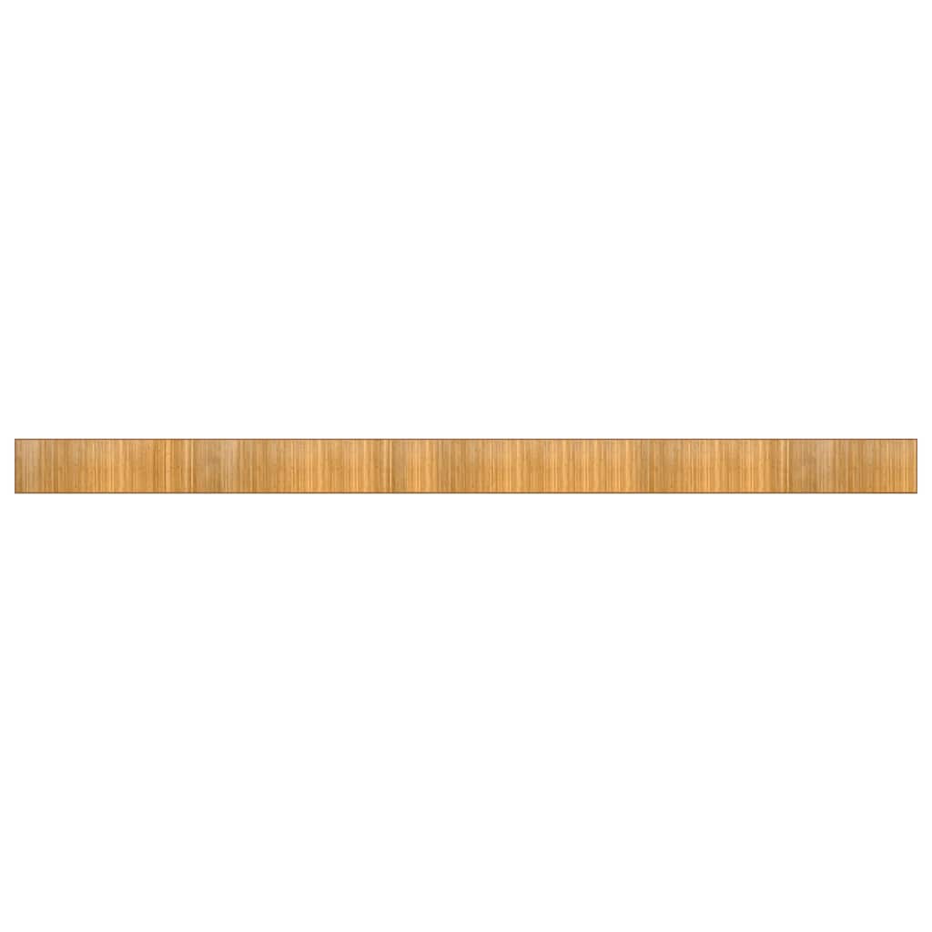 gulvtæppe 60x1000 cm rektangulær bambus naturfarvet