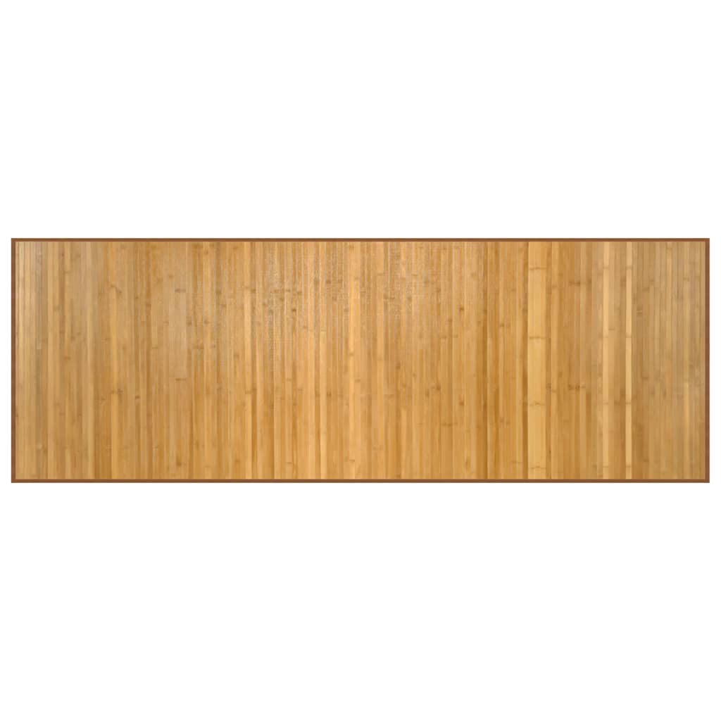 gulvtæppe 70x200 cm rektangulær bambus naturfarvet