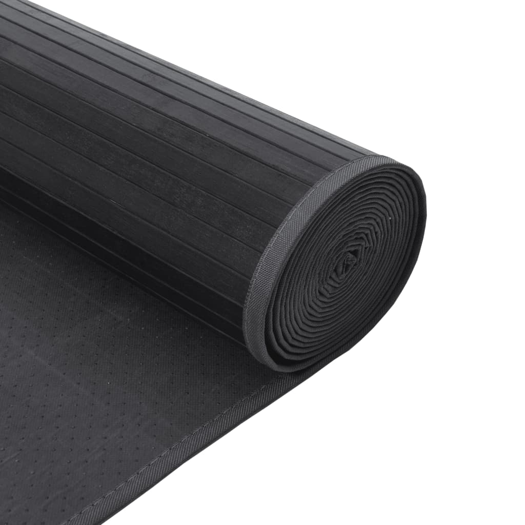 gulvtæppe 70x200 cm rektangulær bambus grå