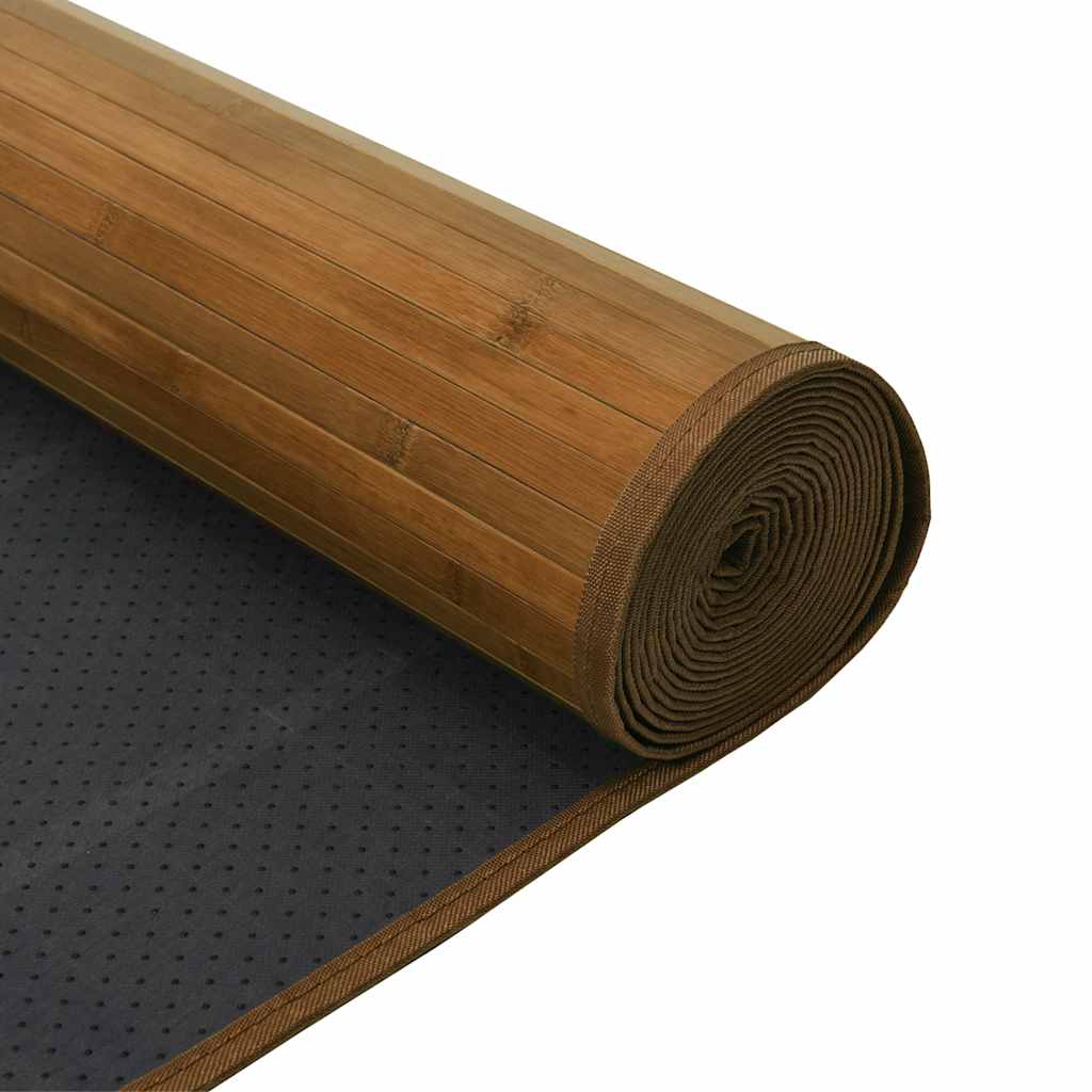 gulvtæppe 70x300 cm rektangulær bambus brun