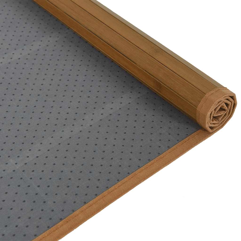gulvtæppe 80x100 cm rektangulær bambus brun