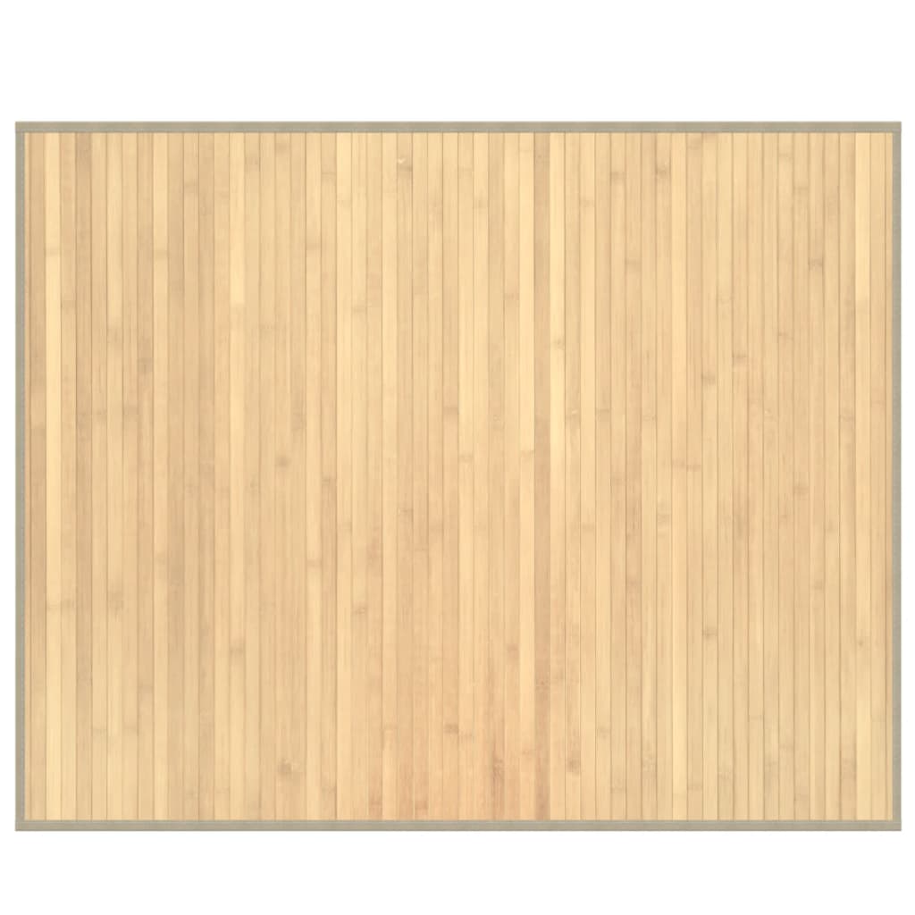 gulvtæppe 80x100 cm rektangulær bambus lys naturfarvet