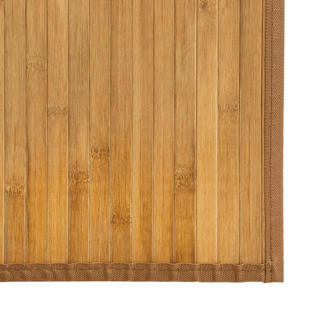 gulvtæppe 80x200 cm rektangulær bambus naturfarvet