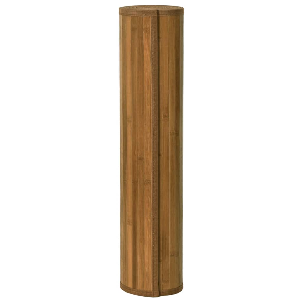 gulvtæppe 80x200 cm rektangulær bambus brun