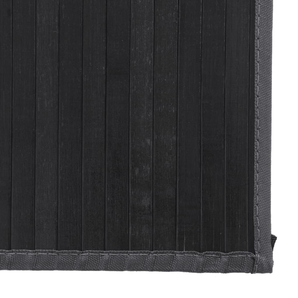 gulvtæppe 80x300 cm rektangulær bambus grå