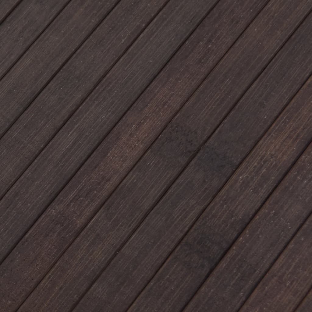 gulvtæppe 80x300 cm rektangulær bambus mørkebrun