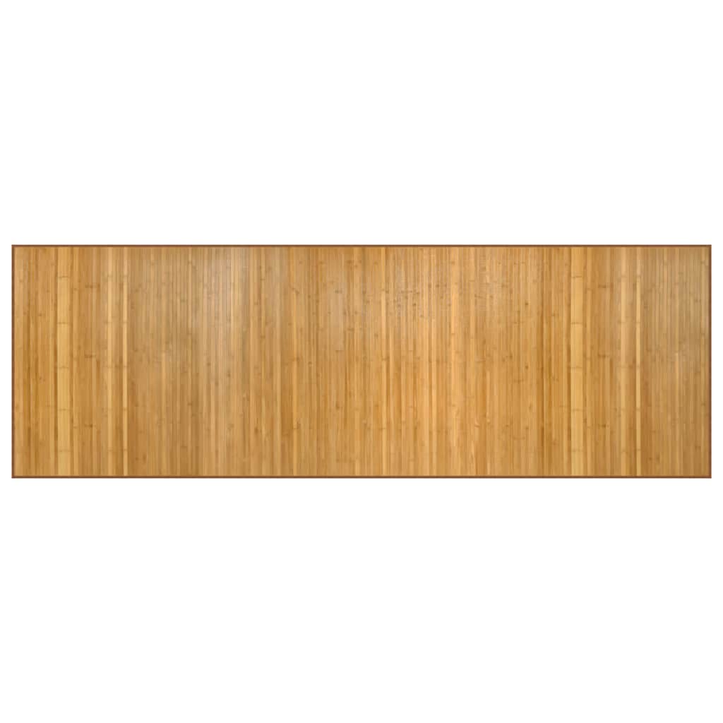 gulvtæppe 100x300 cm rektangulær bambus naturfarvet
