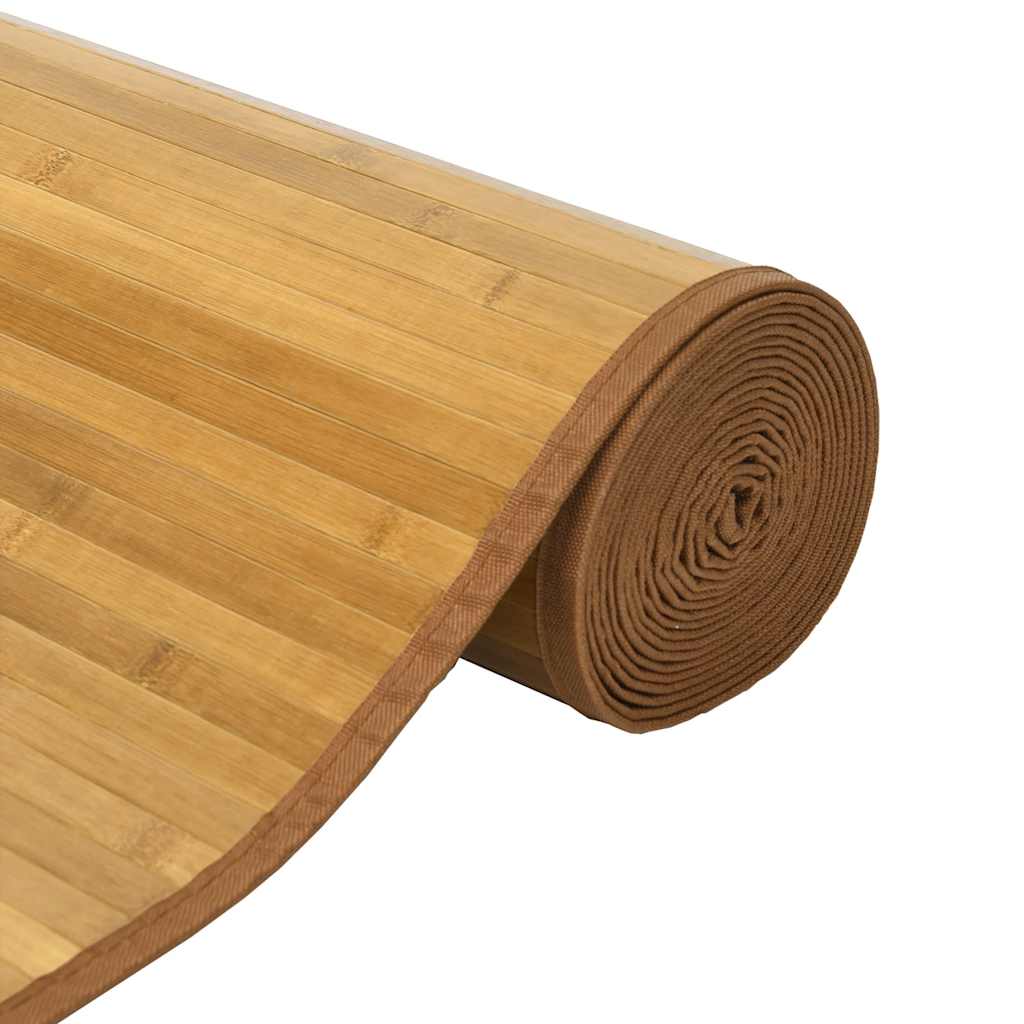 gulvtæppe 100x300 cm rektangulær bambus naturfarvet