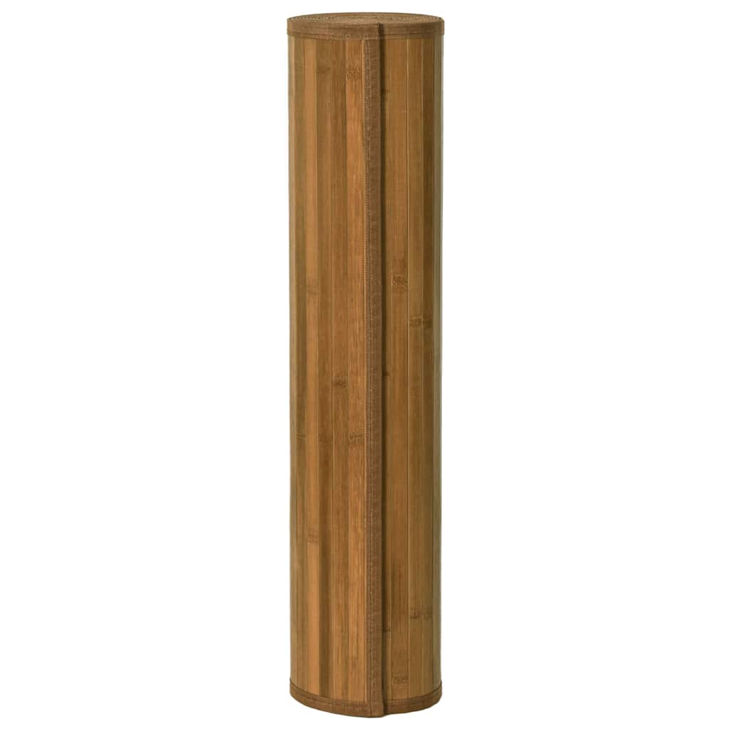 gulvtæppe 100x300 cm rektangulær bambus brun