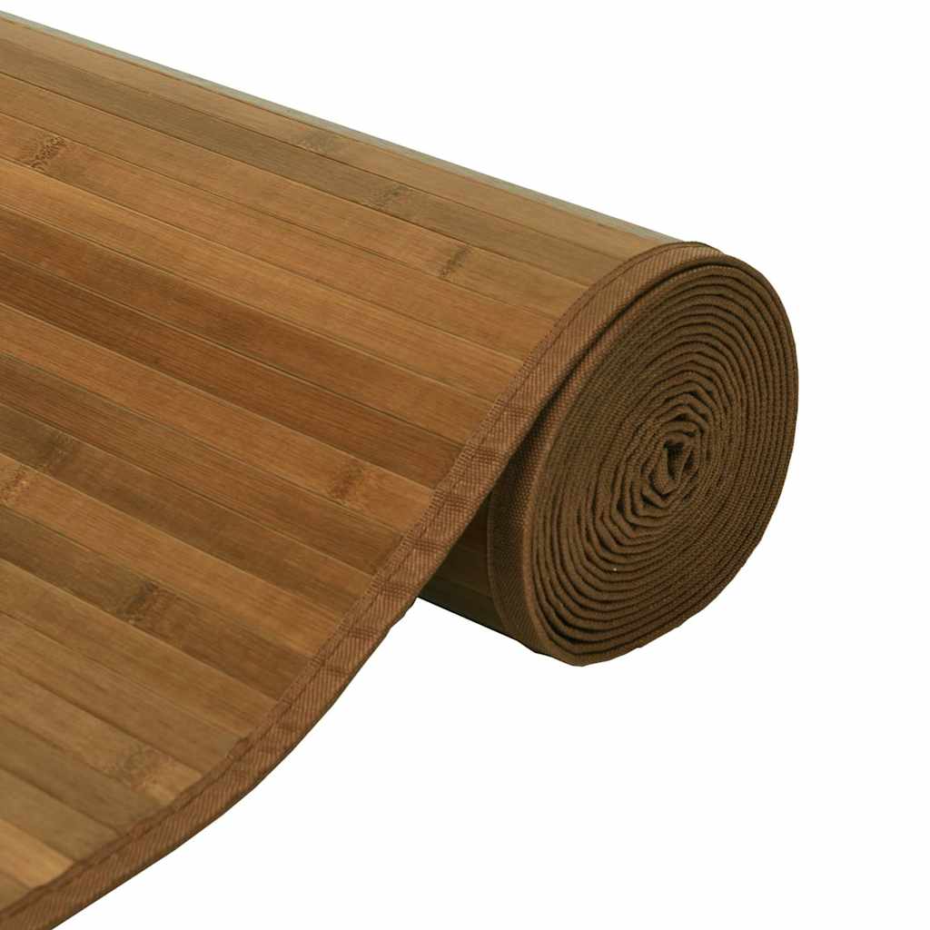 gulvtæppe 100x300 cm rektangulær bambus brun