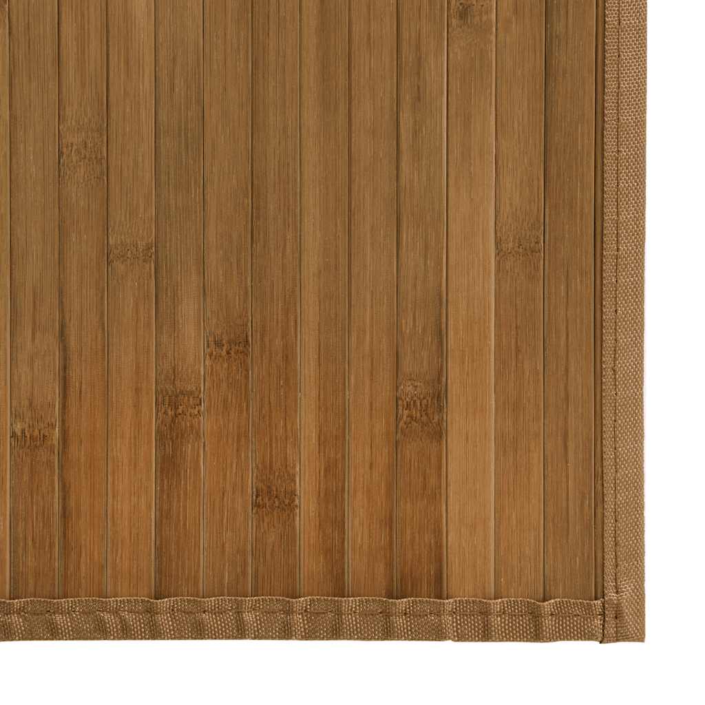gulvtæppe 100x300 cm rektangulær bambus brun