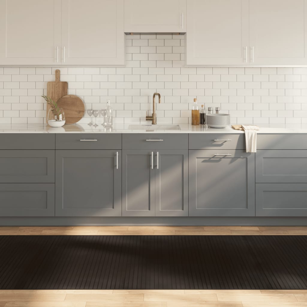 gulvtæppe 100x300 cm rektangulær bambus mørkebrun