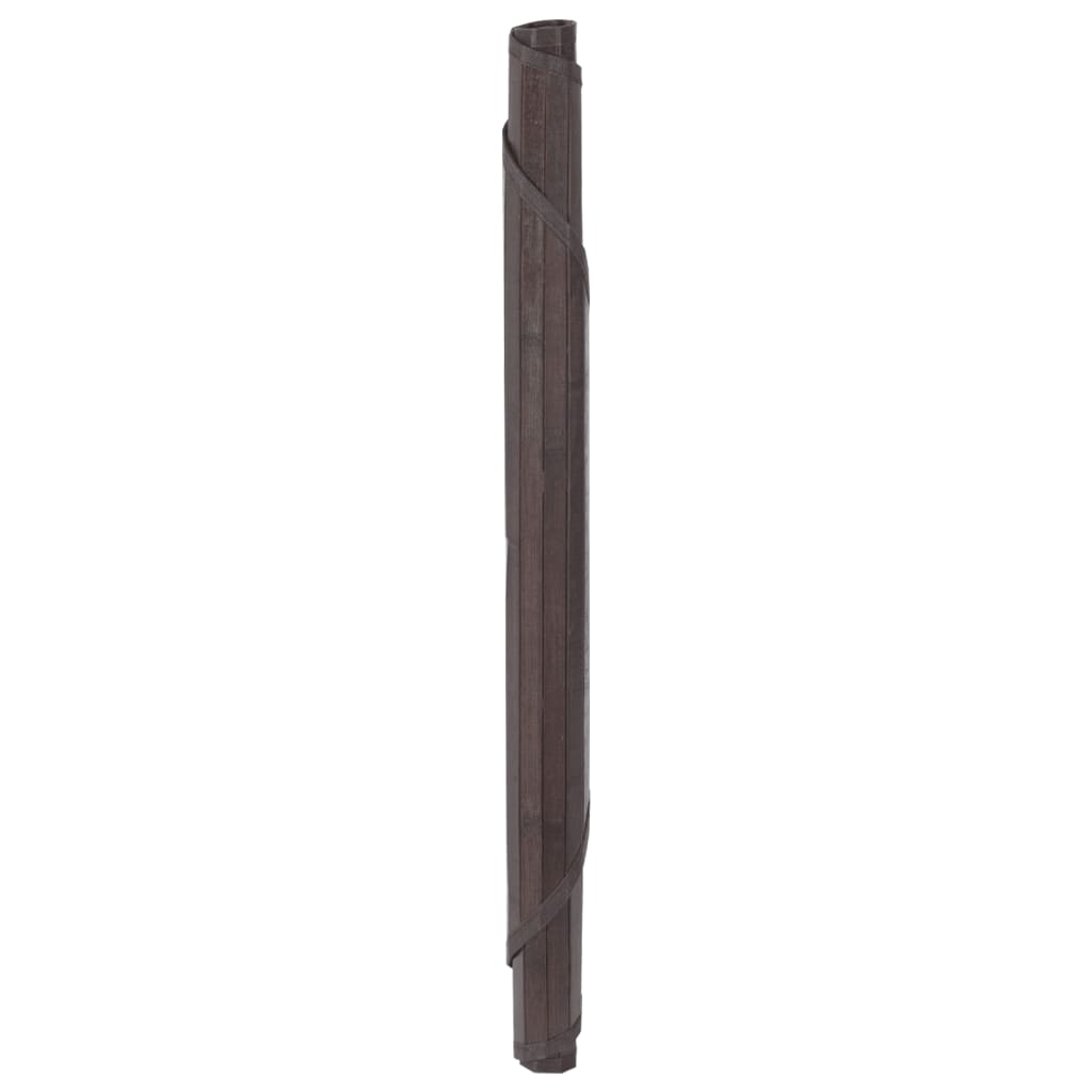 vidaXL gulvtæppe 80 cm bambus mørkebrun