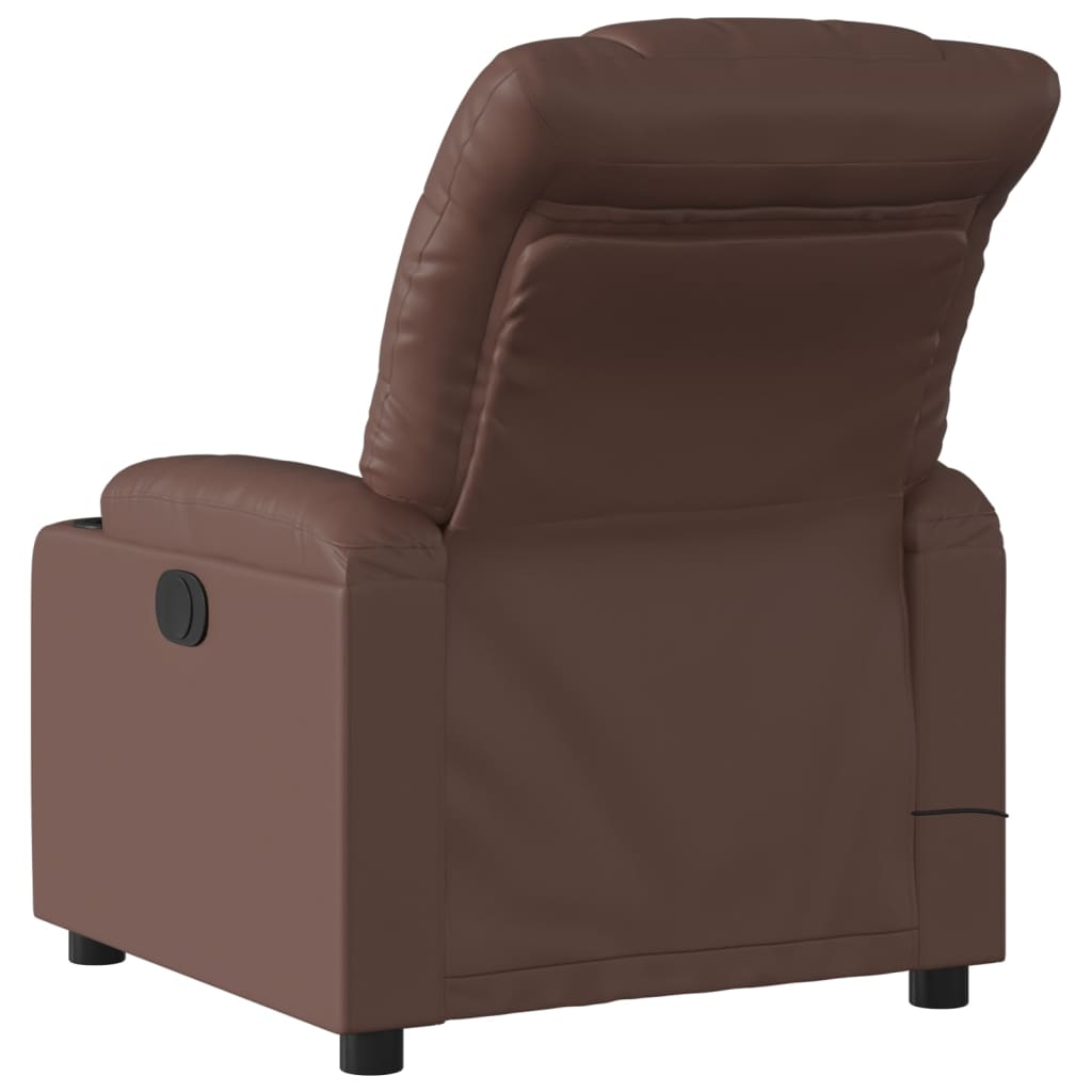 massagestol kunstlæder brun