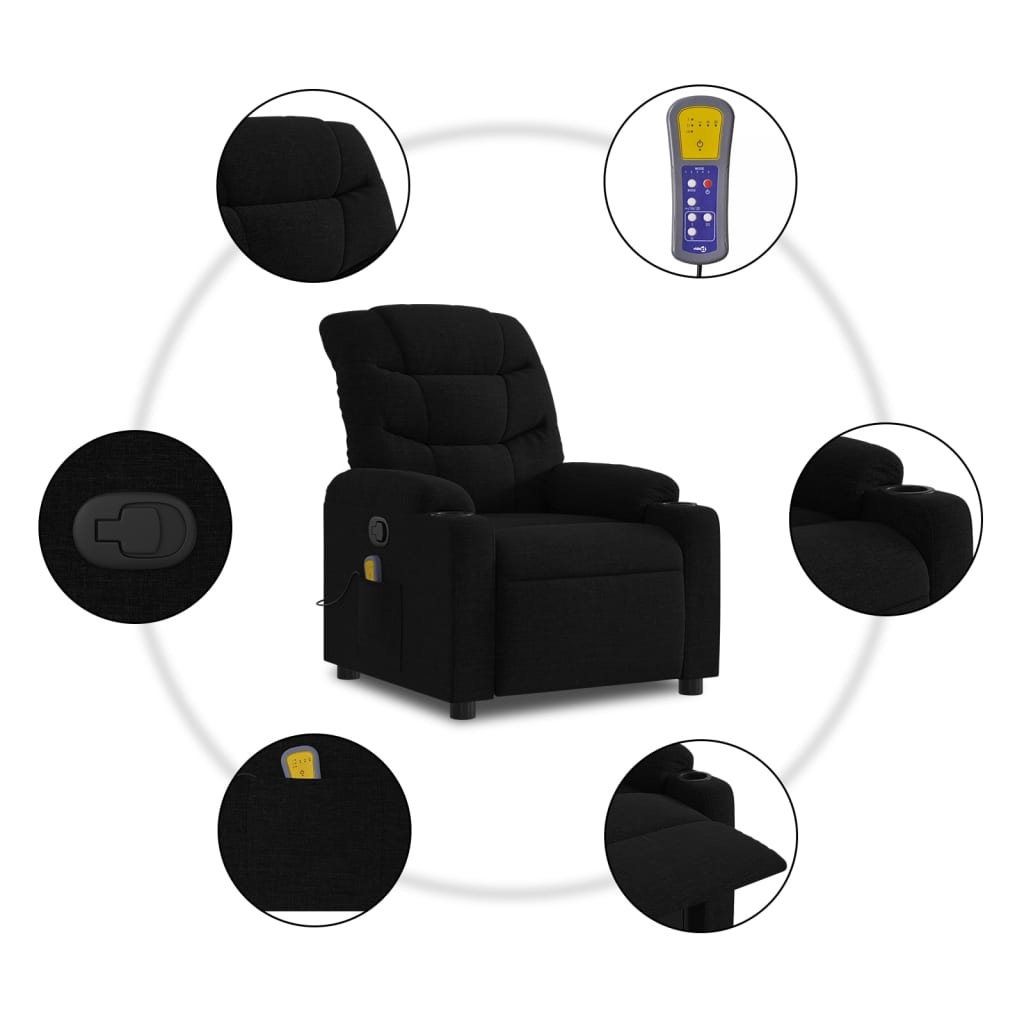 massagestol stof sort