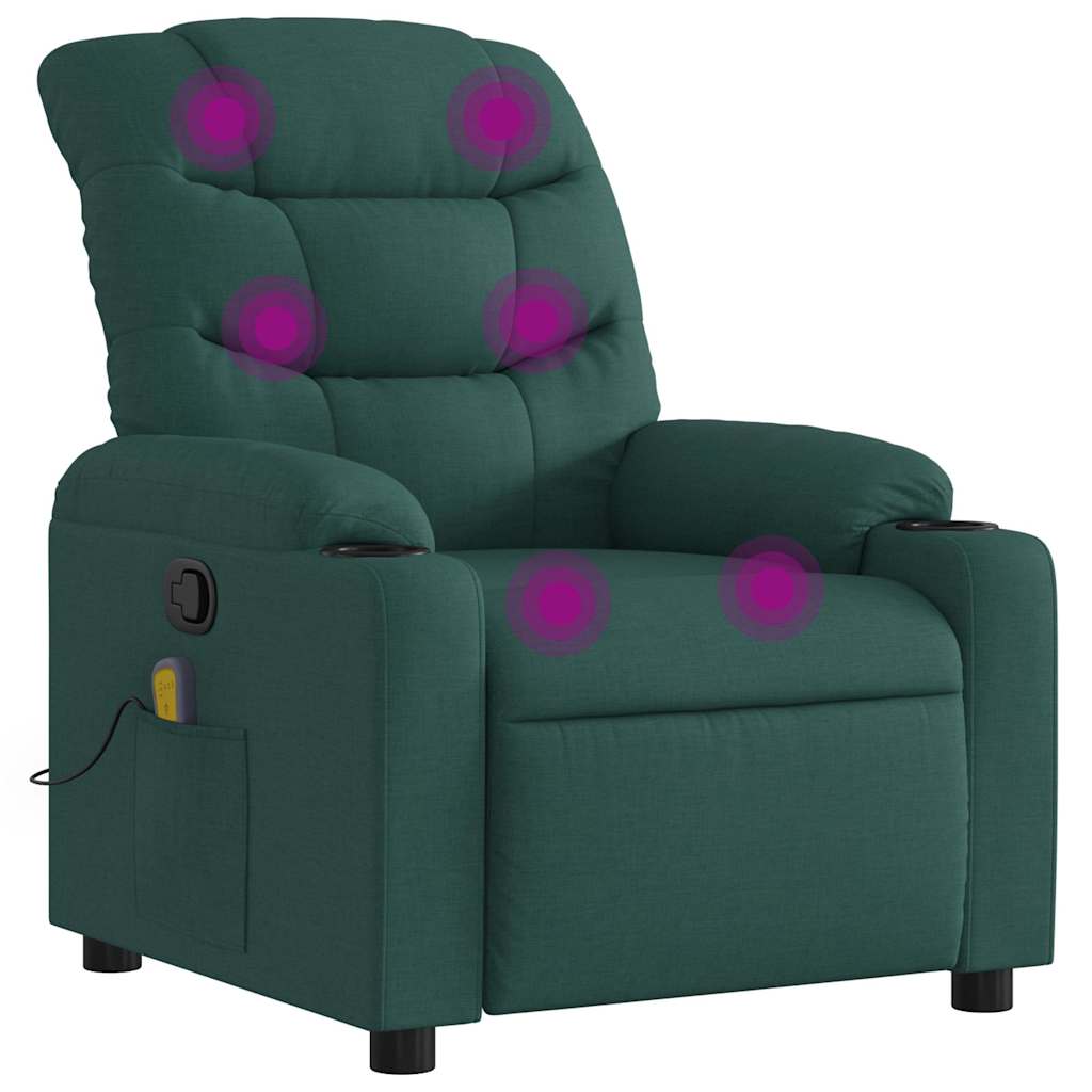 massagestol stof mørkegrøn