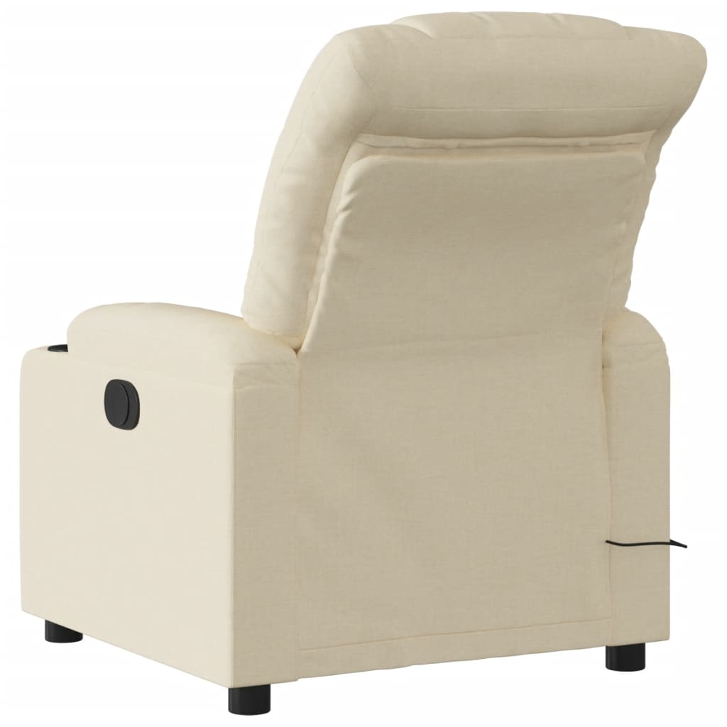 massagestol stof cremefarvet