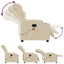 massagestol stof cremefarvet