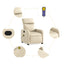 massagestol stof cremefarvet