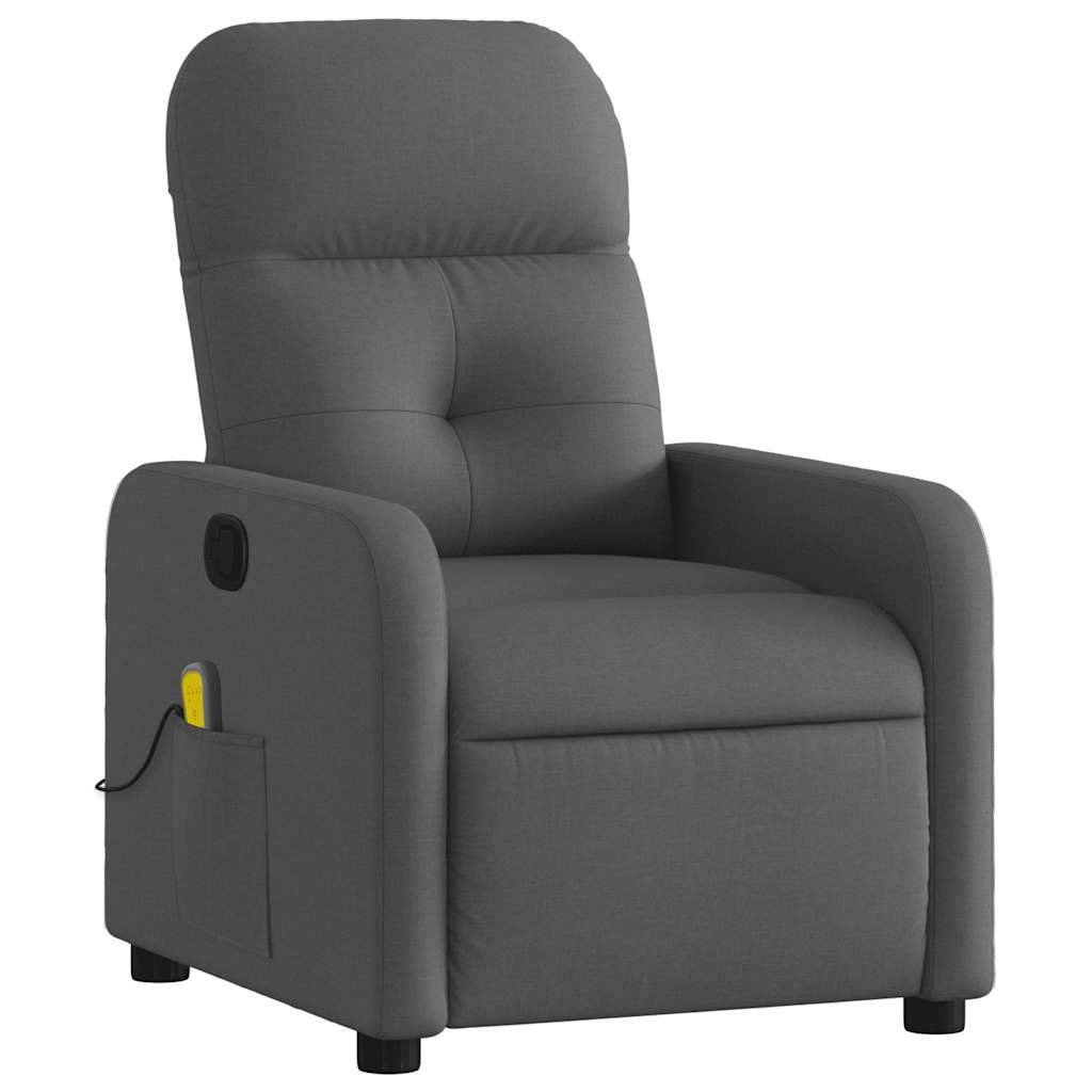 massagestol stof mørkegrå