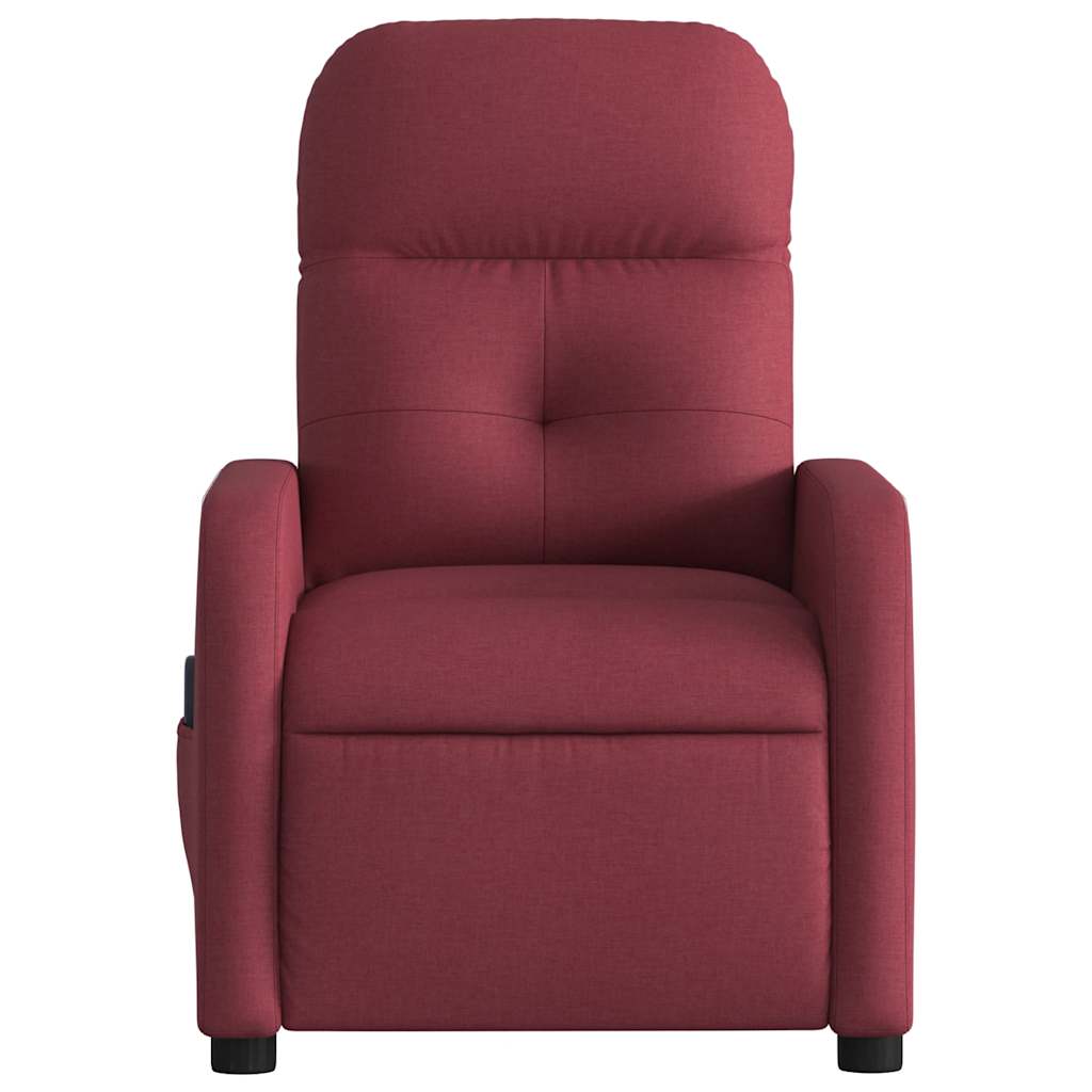 massagestol stof vinrød