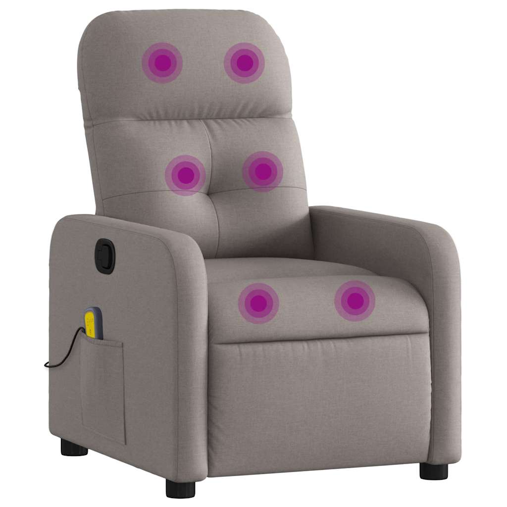 massagestol stof gråbrun