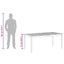 havebord 180x90x75 cm massivt akacietræ