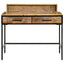 Konsolbord Brun 100 x 55 x 89,5 cm Massiv mango træ og metal