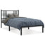 sengeramme med sengegavl 90x190 cm metal sort