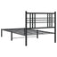sengeramme med sengegavl 90x190 cm metal sort