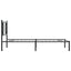 sengeramme med sengegavl 100x190 cm metal sort