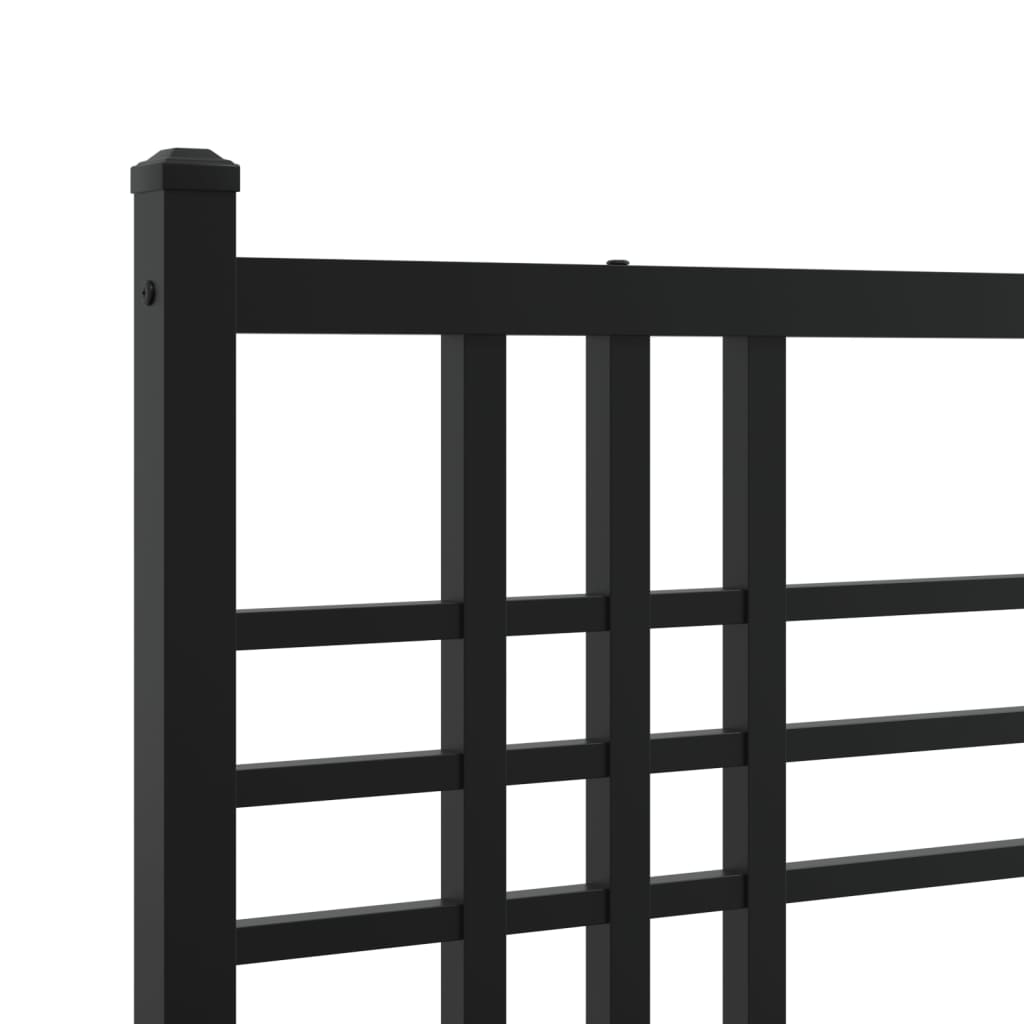 sengeramme med sengegavl 100x190 cm metal sort