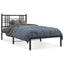 sengeramme med sengegavl 100x200 cm metal sort