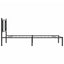 sengeramme med sengegavl 100x200 cm metal sort