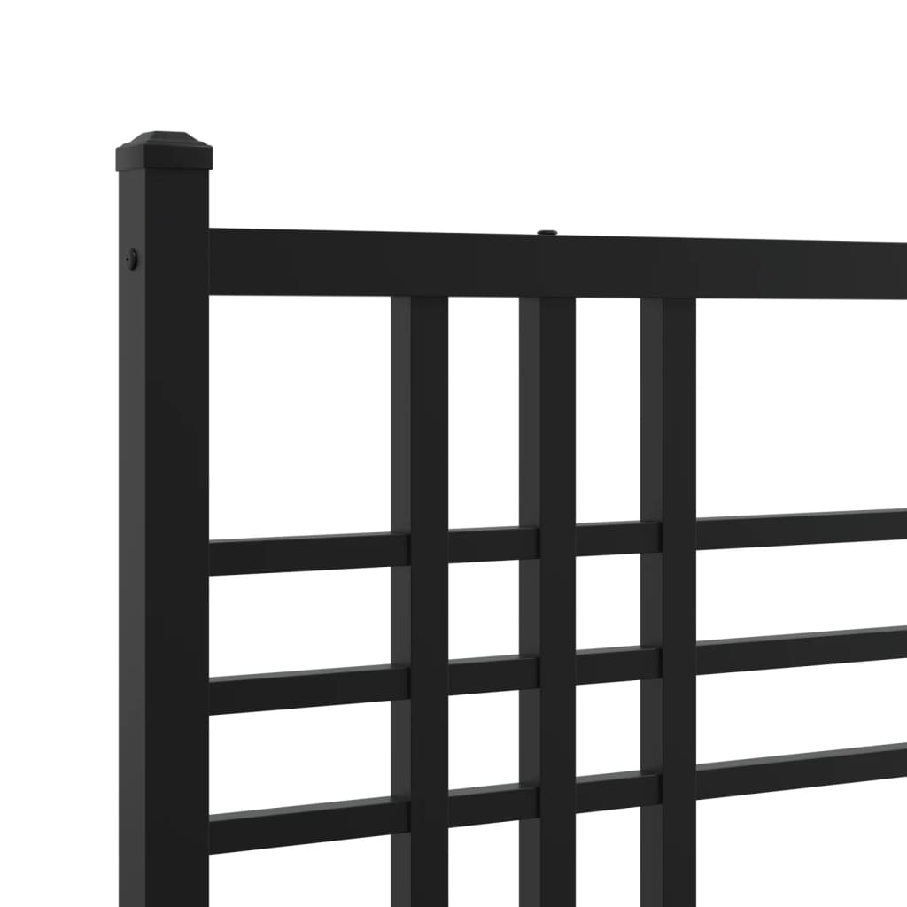 sengeramme med sengegavl 100x200 cm metal sort