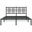 sengeramme med sengegavl 120x190 cm metal sort