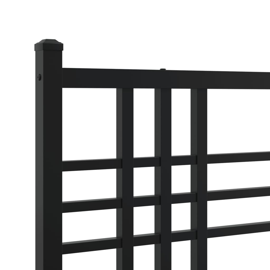 sengeramme med sengegavl 120x190 cm metal sort