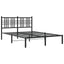 sengeramme med sengegavl 135x190 cm metal sort