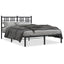sengeramme med sengegavl 140x190 cm metal sort