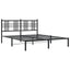 sengeramme med sengegavl 150x200 cm metal sort